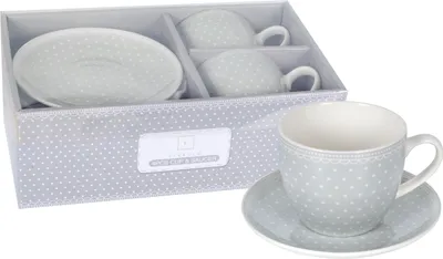 Produktbild von 2 x Kaffeetasse und Untertasse 250 ml Livello Porzellan Kaffeeservice