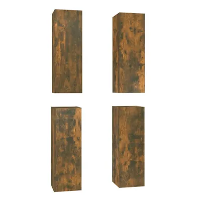 Produktbild von vidaXL TV-Schränke 4 Stk. Räuchereiche 30,5x30x90 cm Holzwerkstoff