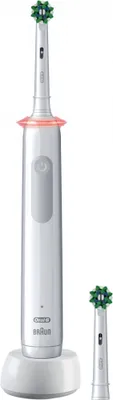 Produktbild von Oral-B 760857, Erwachsener, Rotierende-vibrierende Zahnbürste, Tägliche Pflege, Sensibel, Whitening, Weiß, 2 min, Weiß