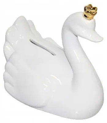 Produktbild von Ewax Spardose weißer Schwan mit goldener Krone