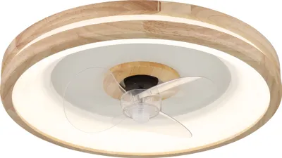 Image de Globo Lighting Ventilateur de plafond métal blanc mat, LED
