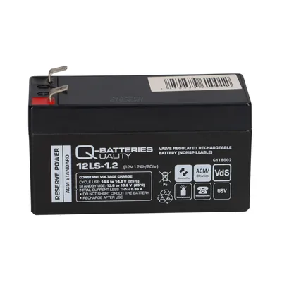 Immagine prodotto di Q-Batteries 12LS-1.2 Batteria al piombo da 12V 1,2Ah / AGM VRLA con VdS
