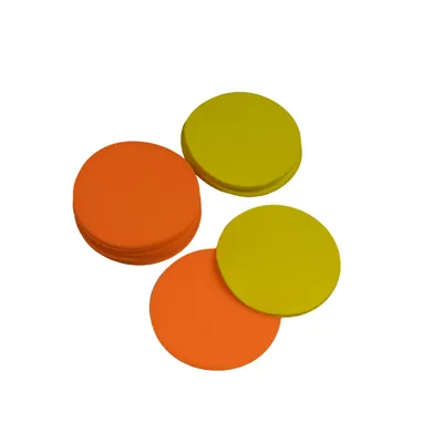 Produktbild von Set mit 24 Markierungsscheiben - Orange und Gelb.