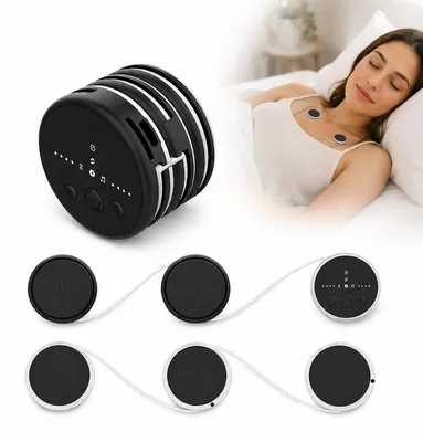 Produktbild von Schlaflautsprecher Mini, kabelloser Bluetooth-Lautsprecher mit Knochenschall, 35 White-Noise-Klängen, Timer, Micro-SD, faltbar, IPX5, für Reisen