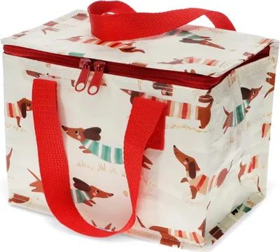 Produktbild von Isolierte Snacktasche Sausage Dog Kühltasche Dackel Lunchtasche ca. 21x16x12 cm