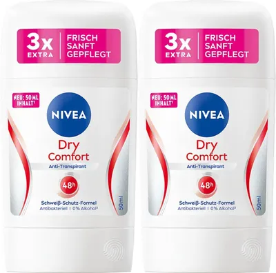 Produktbild von Nivea Deo Stick Dry Comfort Plus Anti Transpirant 50ml 2er Pack