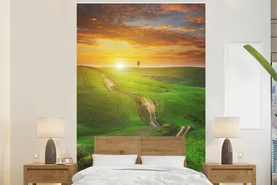 Obrázek produktu pro MuchoWow® Fototapety do obývacího pokoje nebo ložnice tapety vinylové motivy tapety Toskánsko - Slunce - kopce 170x260cm