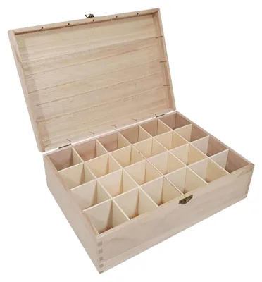 Image de Houten Kist 24-Vaks met Deksel