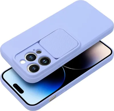 Produktbild von SlideSoft Case Hülle mit Kameraschutz Bumper TPU Hülle Stoßfest Handyhülle kompatibel mit iPhone 15 Blau