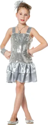 Produktbild von Pailletten-Kleid silber, Größe:164