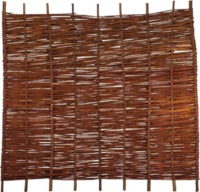 Produktbild von ASO Weidengeflechtzaun, geflochten auf Haselnußruten, 180 x 150 cm