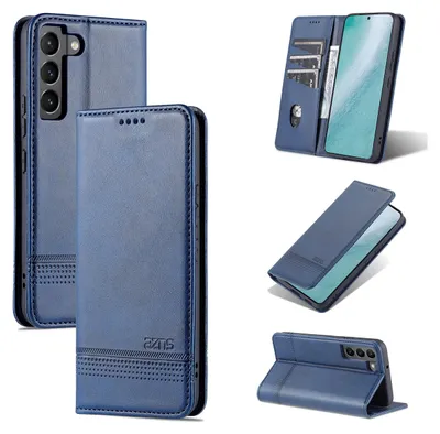 Immagine prodotto di Galaxy S22 5G Custodia in pelle, Flip Cover Wallet Case Chiusura magnetica Stand Custodia protettiva per Samsung Galaxy S22 5G Blu