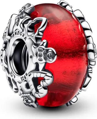A close-up studio shot of a Pandora charm.