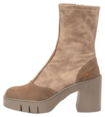 Image de Art Bottines à talons pour Femme 1973 NOBUCK TAUPE-BEIG/BERNA Couleur Beige