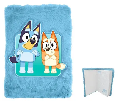 Produktbild von Bluey Life Plüsch A5 Notizbuch – Kuscheliges Notizheft für Kids