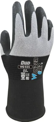 Produktbild von Wonder Grip Duo Schwarz/Gau, Nylon/Microfaser, Gr. S/7 WonderGrip WG-555