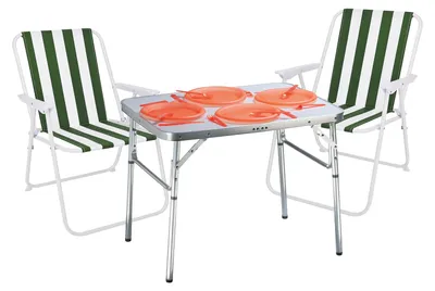 Produktbild von 3-teiliges praktisches Campingmöbel Set Alu L75xB55xH60cm