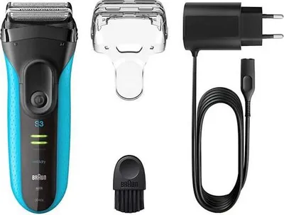 Obrázok produktu pre Braun Series 3+ 3040S Elektrický holiaci strojček, Precízny zastrihávač, Na mokré aj suché holenie, Modrý