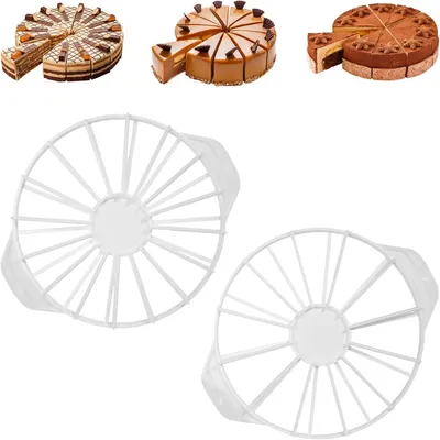 Produktbild von Kuchenteiler Kunststoff, 10/12/14/16 cm, 2 Stück, für runde Kuchen