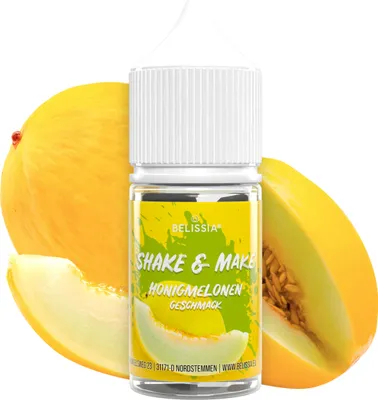 Produktbild von Belissia Shake and Make Honigmelone Refill - 30 ml hochdosiertes Lebensmittelaroma - zum Nachfüllen - Für Backen, Speisen, Getränke, Shakes, DIY uvm