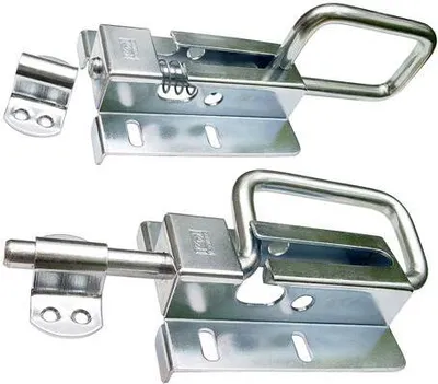 Produktbild von 2 Torriegel Türriegel Bolzenriegel Schubriegel Sektionaltor 120 /12 Silber Verzin.
