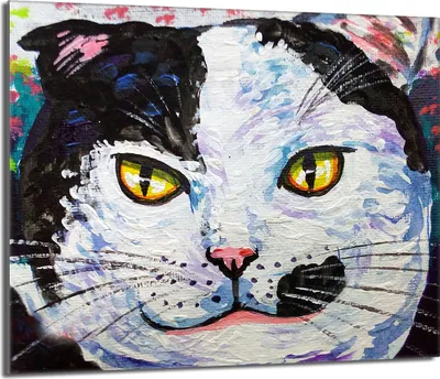 Produktbild von Herdabdeckplatte 60x52 Glaskeramikkochfeld Abdeckung Spritzschutz Glasplatte Deko Schneidebrett, Katze Art.