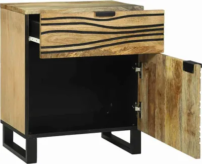 Productafbeelding van vidaXL Nachtkastje, naturel, 50 x 33 x 60 cm, houtvezel