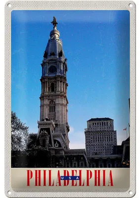 Produktbild von Blechschild Reise 20x30cm Philadelphia USA Amerika Architektur