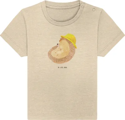 Produktbild von Mr. & Mrs. Panda  T-Shirt Igel Beten 12. - 18. Monat - Natural Raw - Geschenk, Lustige Sprüche, Gott, Sonnenhut, Baby Jerseyshirt, Leben, Genießen, Babyshirt, Shirt