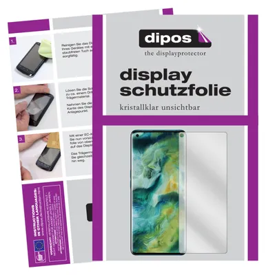 A collage of images showing instructions for applying a screen protector to a smartphone, along with marketing material for the product.