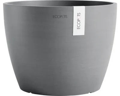 Obrázek produktu pro Květináč Ecopots Stockholm plastový Ø 28,7 cm 31 x 31 x 23,5 cm šedý