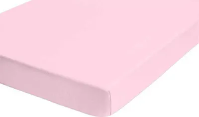 Produktbild von Biberna Jersey Spannbettlaken Stretch Spannbetttuch 100% Baumwolle Rundumgummi waschbar pflegeleicht hochwertig strapazierfähig 180x200 cm Rosa