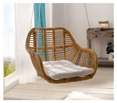 Produktbild von Rattanhängesessel mit Kissen