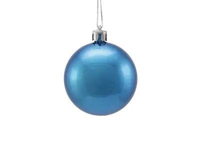 Produktbild von EUROPALMS Dekokugel 6cm, blau, metallic 6x