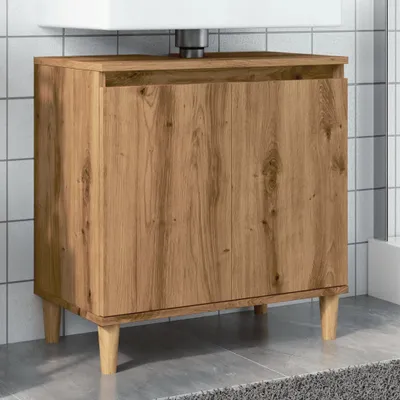 Produktbild von "2026 Promotion" Waschbeckenunterschrank - Badregal - Artisan-Eiche 58x33x60 cm Holzwerkstoff - Badezimmer CC31778
