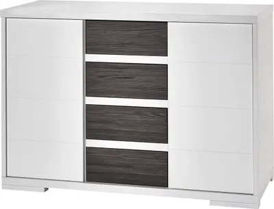 Produktbild von Schardt Wickelkommode mit Wickelaufsatz Maxx Fleetwood - Maße: 126 cm x 100 cm x 70 cm - Farbe: Weiß/Braun, 05 863 32 02