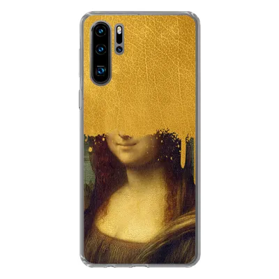 Produktbild von MuchoWow® Handyhülle Schutzhülle Hülle für Huawei P30 Pro Mona Lisa - Da Vinci - Gold Silikon Softcase Handy Hülle - Schutzdeckel