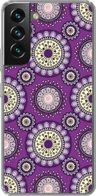Produktbild von MuchoWow® Handyhülle Schutzhülle Hülle für Telefoonhoesje Samsung Galaxy S22 Plus Mädchen - Blumen - Lila - Muster - Mädchen - Kinder - Kinder Silikon Softcase Handy Hülle - Schutzabdeckung