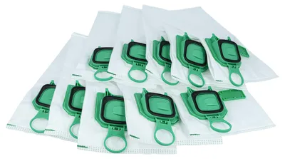 Produktbild von vhbw 10x Staubbeutel Ersatz für Vorwerk FP140/150 für Staubsauger - 29,5cm x 13cm Grün Weiß
