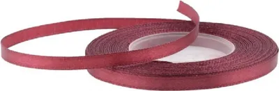 Image de Ruban de satin 6 mm/32 m - rouge bordeaux