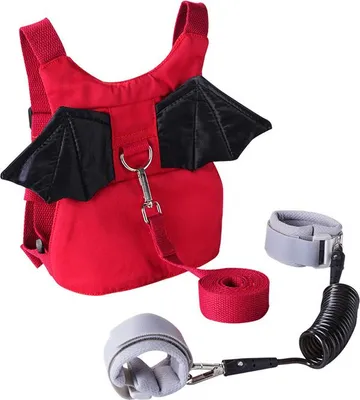 Obrázek produktu pro Bezpečnostní vodítko ASKSA Baby Leash, vodítko na zápěstí 3 v 1, vodítko proti ztrátě, vodítko na chůzi a bezpečnostní postroj pro dítě (červené)