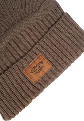 Image de TIMBERLAND - Men's ribbed beanie with logo patch  - Size One size
