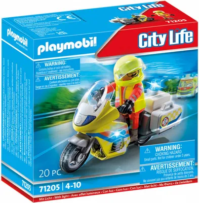 Produktbild von PLAYMOBIL® 71205 - City Life - Notarzt-Motorrad mit Blinklicht