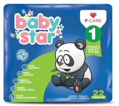 Immagine prodotto di Pannolino Babystar 2/5Kg T1 22 Pezzi