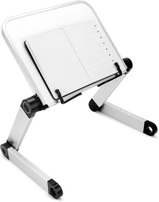 Produktbild von Famanu Leseständer - Verstellbar, faltbar, Aluminium - Weiß