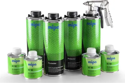 Produktbild von MIPA Protector - Set schwarz ( 4L inkl. Härter + Unterboden-Spritzpistole )