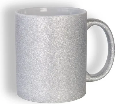 Produktbild von craftcut - Sublimationstasse GLITTER in SILVER - 11 oz/330 m