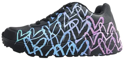Immagine prodotto di Skechers Uno Lite - Scarpe sportive da ginnastica per bambine, modello Metallic Joy, nere, ideali per il tempo libero