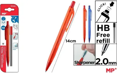 Obrázek produktu pro Automatická tužka + hroty 2,0 mm, mix