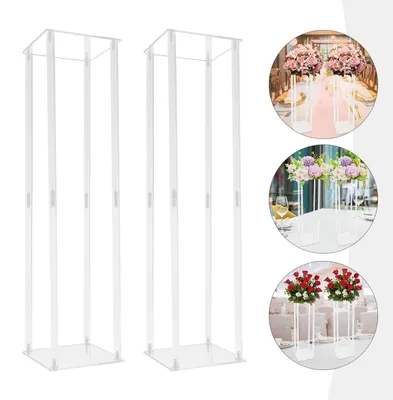Immagine prodotto di Set di 2 vasi in acrilico per fiori, ideali per matrimoni